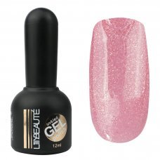 Гель-лак Lilly Beaute №20, 12 мл розовый с блестками