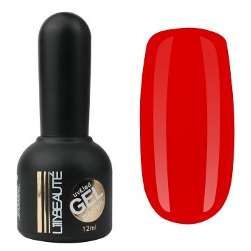 Гель-лак Lilly Beaute №121, 12 мл красно-оранжевый