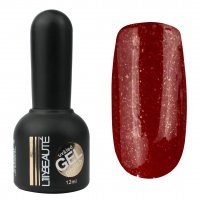 Гель-лак Lilly Beaute №126, 12 мл бордовыцй с золотыми блестками 