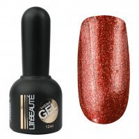 Гель-лак Lilly Beaute №133, 12 мл красно-малиновый с золотыми блестками