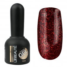 Гель-лак Lilly Beaute №135, 12 мл спелая вишня с золотыми блестками