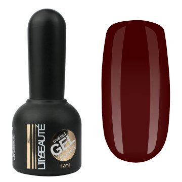 Гель-лак Lilly Beaute №136, 12 мл темно-красный 