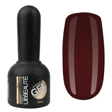 Гель-лак Lilly Beaute №137, 12 мл красный с коричневым оттенком 