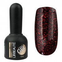 Гель-лак Lilly Beaute №139, 12 мл темное марсало с красными блестками