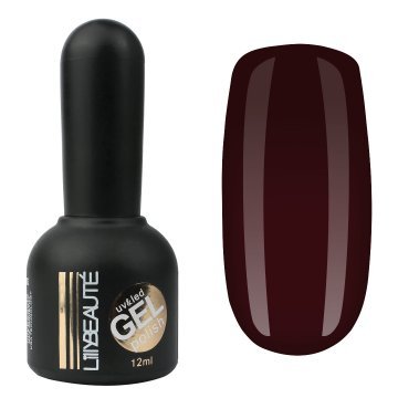 Гель-лак Lilly Beaute №141, 12 мл марсало с коричневым оттенком