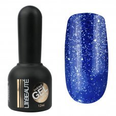 Гель-лак Lilly Beaute №145, 12 мл синий с блестками