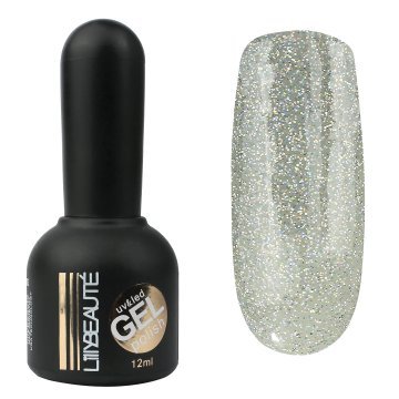 Гель-лак Lilly Beaute №155, 12 мл полупрозрачный с голограммным мерцанием