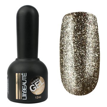 Гель-лак Lilly Beaute №159, 12 мл бронза с блестками