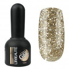 Гель-лак Lilly Beaute №163, 12 мл золото с серебром мелкие блестки Гель-лак Lilly Beaute №163, 12 мл золото с серебром мелкие блестки