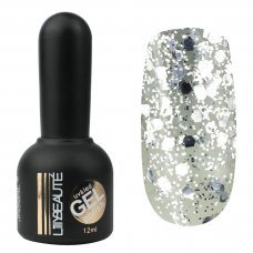 Гель-лак Lilly Beaute №164, 12 мл серебряные гексагон и блестки Гель-лак Lilly Beaute №164, 12 мл серебряные гексагон и блестки