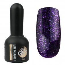 Гель-лак Lilly Beaute №179, 12 мл темно фиолетовый с серебристой фольгой Гель-лак Lilly Beaute №179, 12 мл темно фиолетовый с серебристой фольгой