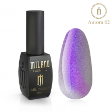 ГЕЛЬ ЛАК CRYSTAL Cat Eyes AURORA MILANO 8 МЛ № 02