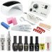 Набор мастера маникюра с гель-лаками, лампой SUN 4S PLUS и фрезером Nail Master ZS-602, 35000 об/35
