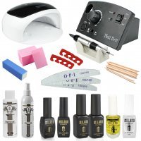 Набор мастера маникюра с гель-лаками, лампой SUN 4S PLUS вт и фрезером Nail Master ZS-602 , 35000 