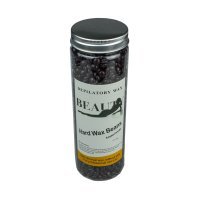 Воск в гранулах для депиляции в банке 400г Черный (Beauty Hard Wax Beans)