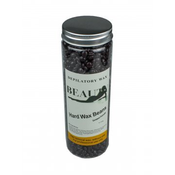 Воск в гранулах для депиляции в банке 400г Черный (Beauty Hard Wax Beans)