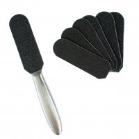 Терка педикюрная со сменными файлами металлическая ручка CC3