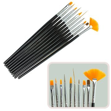 Набор кистей для росписи (10шт) черная ручка