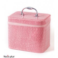 Набор косметичек 3 В 1 «светло розовый крокодил»