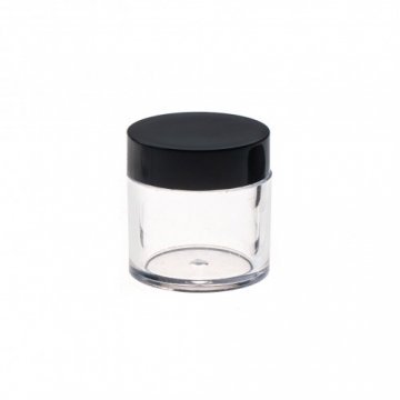 Баночка прозрачная с чёрной крышкой 60 гр 