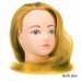 Голова учебная для причесок,искусственный волос 50-55 см,золотистый