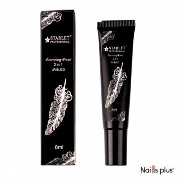 Гель-краска 2в1 Starlet 8ml белая