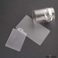 Печать силиконовая с трафаретом прозрачная широкая