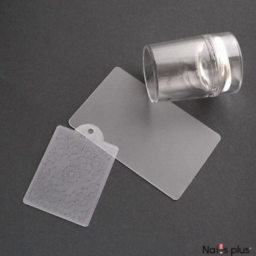 Печать силиконовая с трафаретом прозрачная широкая