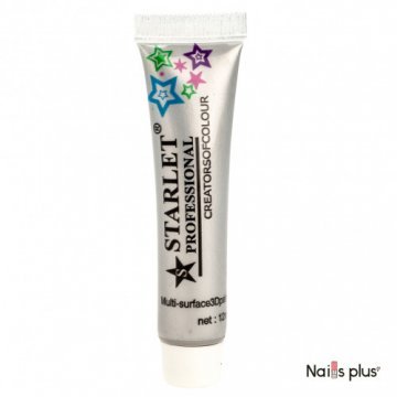 Краска акриловая Starlet Professional серебро 12 г