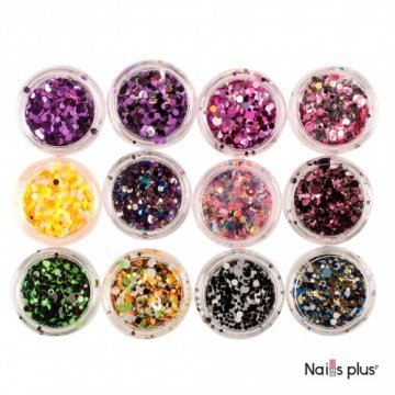 Декор для ногтей конфетти (12 шт.)