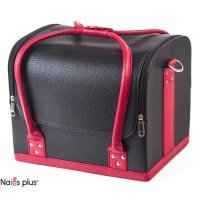 Чемодан красно-черный