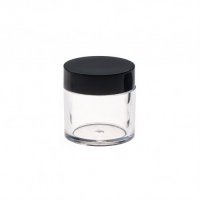 Баночка прозрачная с чёрной крышкой 60 грамм