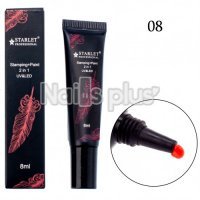 Гель-краска 2в1 Starlet 8ml ярко-красная