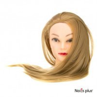 Голова учебная для причесок 30 % натуральных волос,золотистая 55-60см