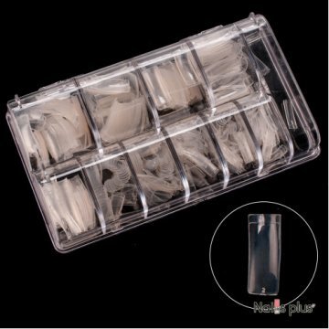 Типсы YRE френч прямоугольные прозрачные №1 (500 шт.)