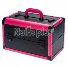 Профессиональный алюминиевый кейс для косметики черный матовый