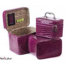 Набор косметичек 3в1 «сиреневый крокодил»