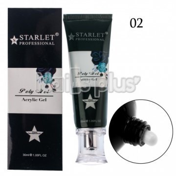 Полигель (акригель) Starlet Professional 02 белый, 30 мл.