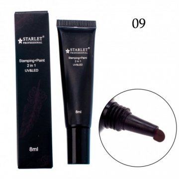 Гель-краска 2в1 Starlet 8ml коричневая