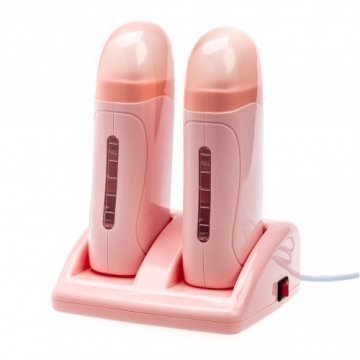 Воскоплав на 2 касети з базою рожевий