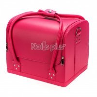 Бьюти кейс для косметики розовый кожа