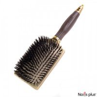 Расческа массажная SALON бронза прямоугольная большая (щетина)