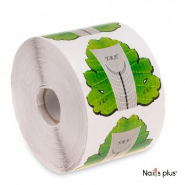 Форма для наращивания ногтеи YRE - зеленый лист, 500 шт