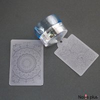 Печать силиконовая круглая с трафаретом