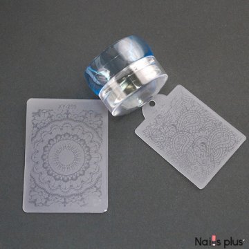 Печать силиконовая круглая с трафаретом