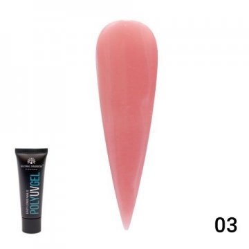 Полигель (акригель) poly uv gel eln global fashion №03 30 мл, персиковый