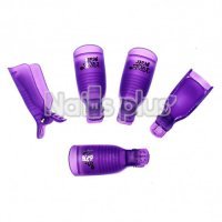 Набор зажимов прищепок YRE для снятия гель-лака, для пальцев, 5 шт. фиолетовый