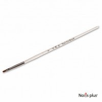 Кисть для геля скошенная (прозрачная ручка) №4