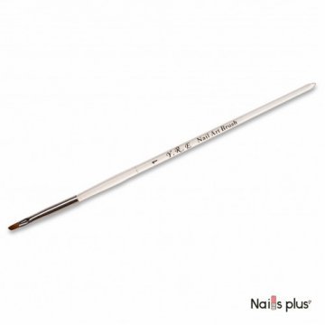 Кисть для геля скошенная (прозрачная ручка) №4