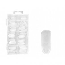 Гелевые накладные типсы (120шт) матово-прозрачные JP-006-3#